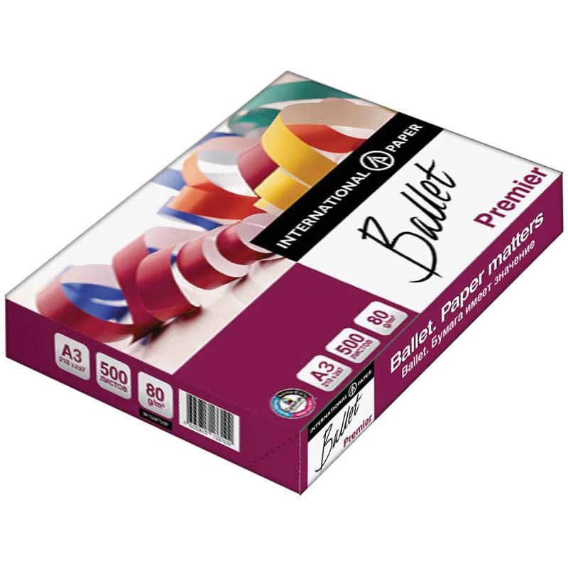Бумага "Ballet Premier" А3, 80г/м2, 500л., 161%: штр.: 4605817113200 Бумага "Ballet Premier" А3, 80г/м2, 500л., 161%: штр.: 4605817113200