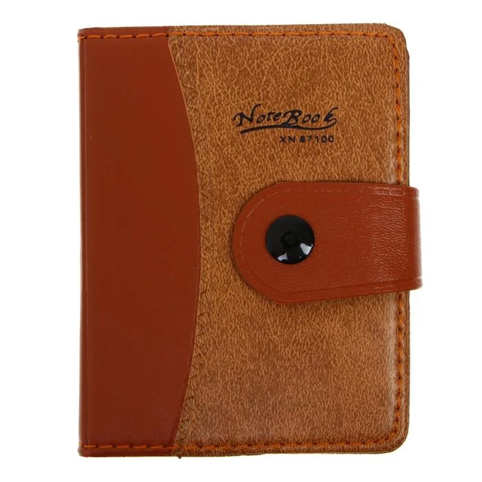 Записная книжка с ручкой А7, 72 листа в линейку, обложка комбинированная ПВХ с