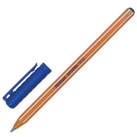 Ручка шариковая масляная PENSAN "Officepen" 1010, СИНЯЯ, корпус