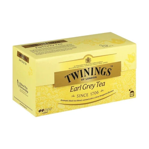 Чай TWININGS "Earl Grey" черный с бергамотом, 25 пакетиков в конвертах