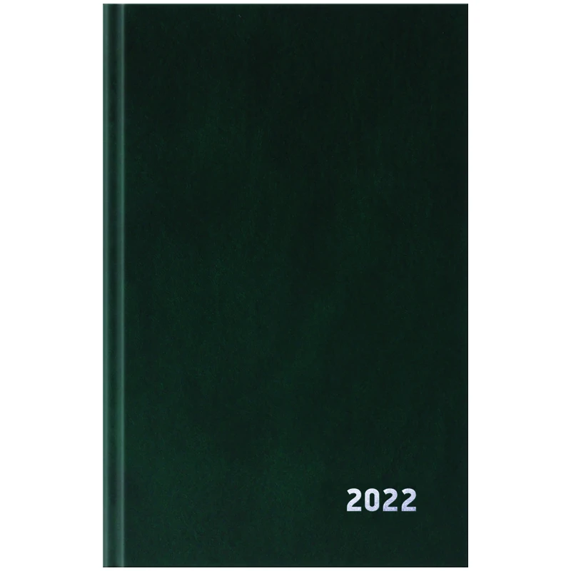 Ежедневник датированный 2022г., A5, 168л., бумвинил, OfficeSpace, зеленый