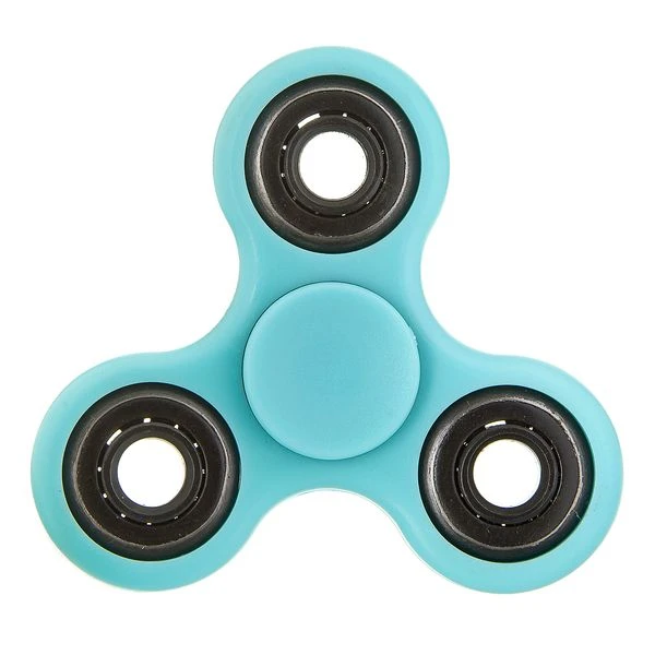 СПИННЕР пластик неон голубой Neon Fidget Spinner-Blue Color PACK 9х9*1,1 см. 