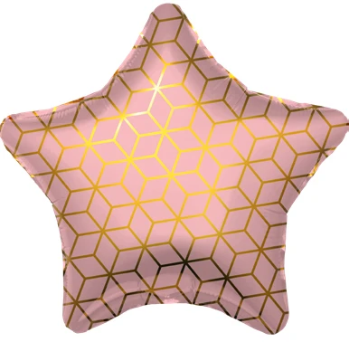 Шар Agura Звезда Геометрия с рисунком (19д, 48см, 25шт) 757673