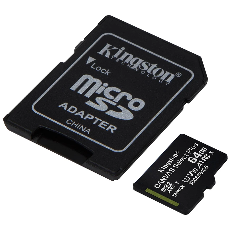Карта памяти Kingston MicroSDHC 64GB UHS-I U1 Canvas Select Plus, Class 10