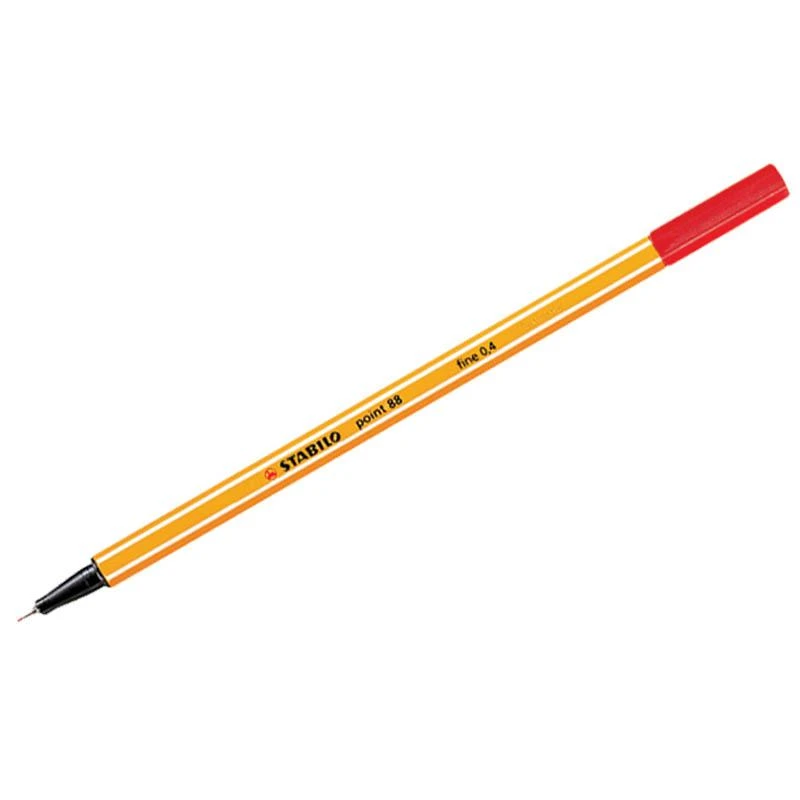 Ручка капиллярная "Point 88" красная, 0,4мм: 88/40 штр.: 