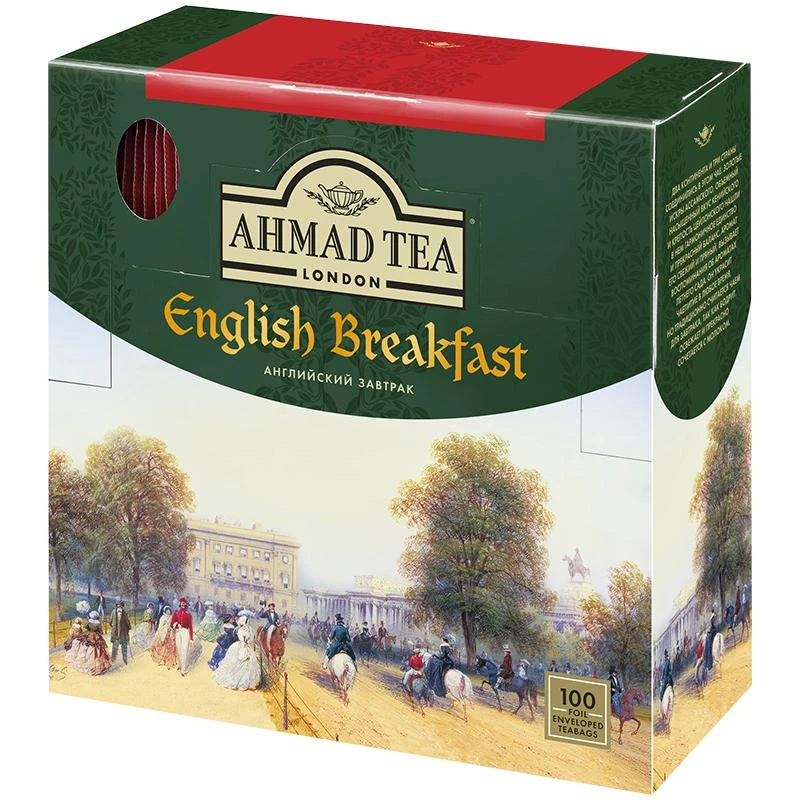 Чай Ahmad "Английский завтрак", черный, 100 фольг. пакетиков по 2г: