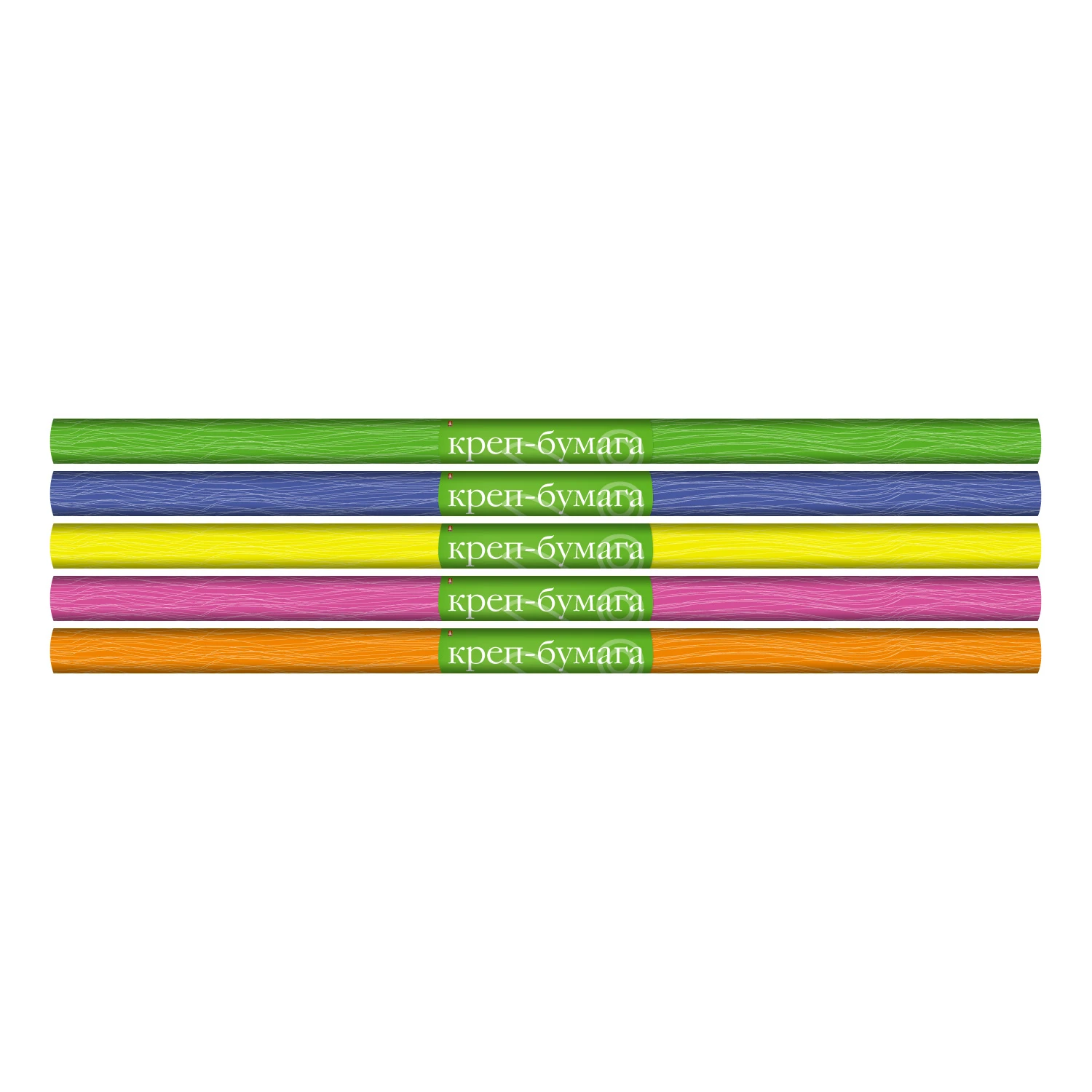 БУМАГА КРЕПОВАЯ В РУЛОНЕ, В ДИСПЛЕЕ, 5 ЦВЕТОВ МИКС ФЛУОРЕСЦЕНТНЫЕ