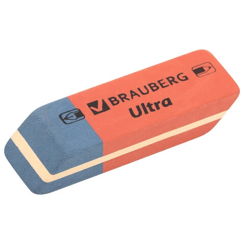 Ластики BRAUBERG "Ultra Mix" 6 шт., размер ластика 41х14х8 мм,