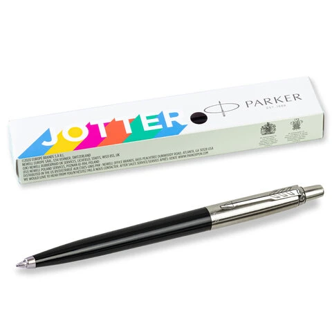 Ручка шариковая PARKER "Jotter Plastic CT", корпус черный, ежедневник