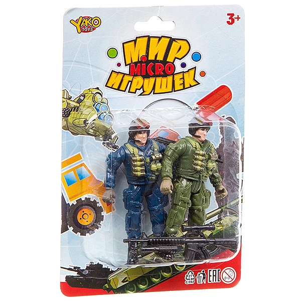 Набор игрушек военный с 2солдатиком, серия  Мир micro Игрушек, CRD 13,5x20x3,5