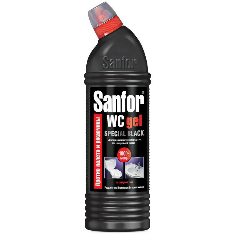 Средство для туалета SANFOR WC гель Special Black, 750мл: 1896 штр.: 