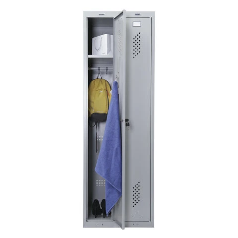 Шкаф металлический для одежды BRABIX "LK 21-60", УСИЛЕННЫЙ, 2 секции,