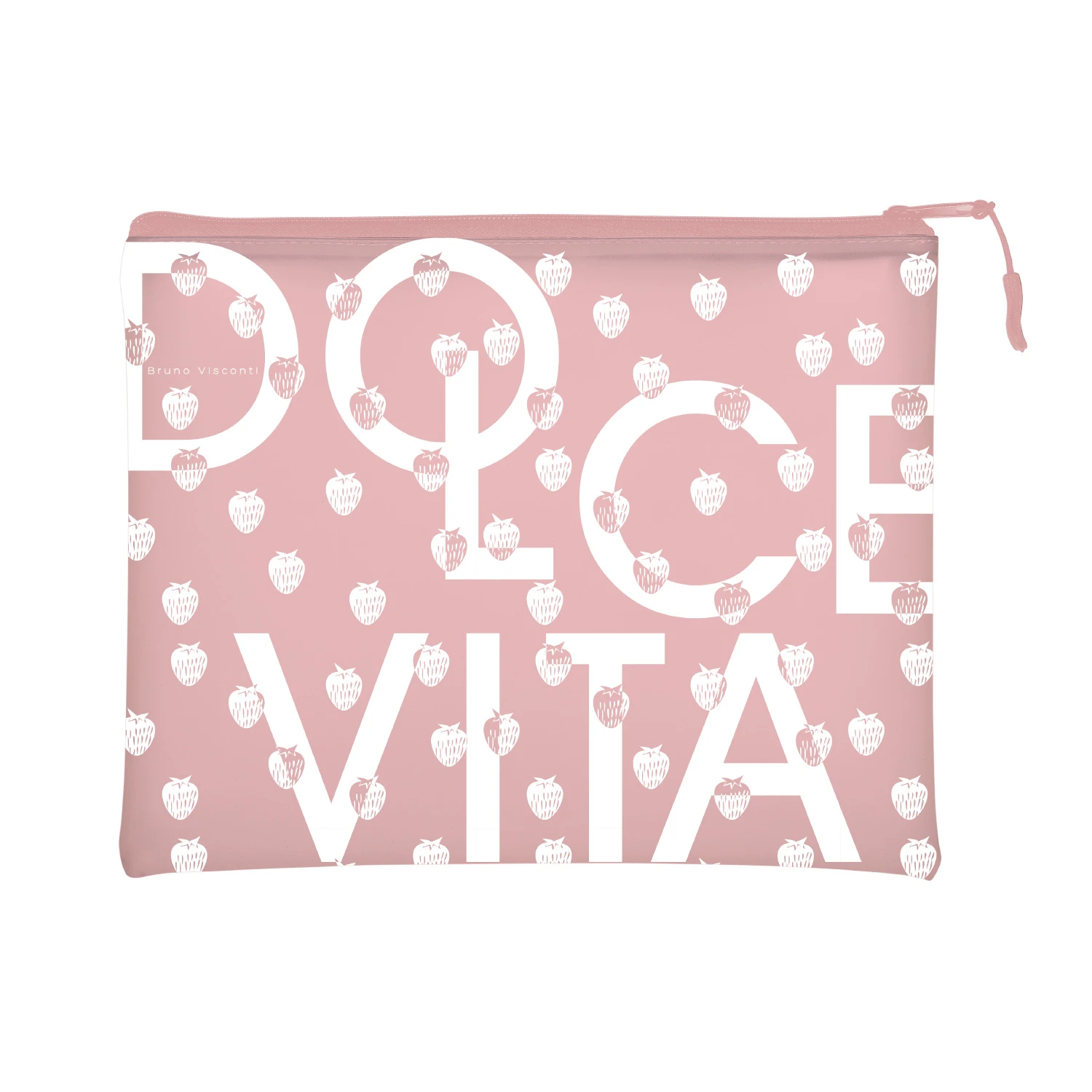 ПАПКА НА МОЛНИИ, "DOLCE VITA.PINK", СИЛИКОН, Ф.А5+. 26 х 20 СМ