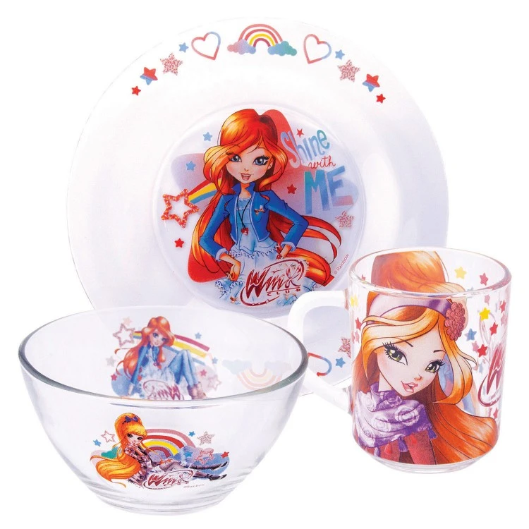 Набор "Winx Club" Звезды, (3 предмета, подарочная упаковка), стекло