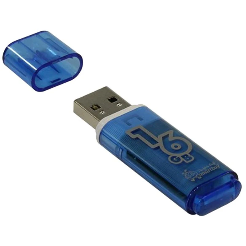 Память Smart Buy USB Flash 16GB Glossy голубой: SB16GBGS-B штр.:  4690626001220