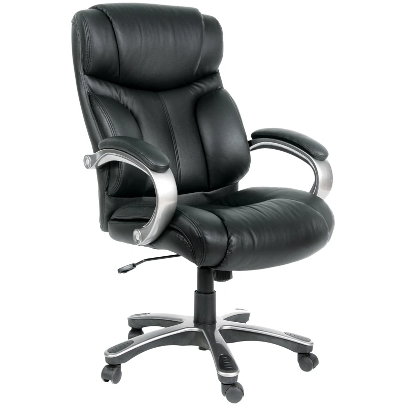 Кресло руководителя "Chairman 435" СН, кожа чёрная, механизм качания:
