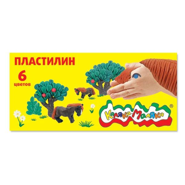 Пластилин Каляка-Маляка 6 цв. 90 г со стеком 3+: ПКМ06 штр.: 4602723004615