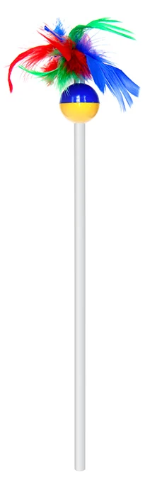 Дразнилка 50 см с перьями