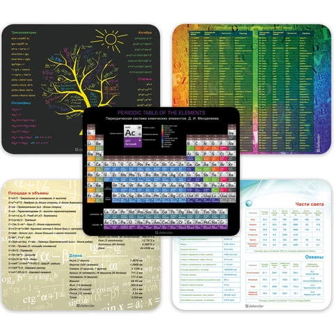 Коврик для мыши DEFENDER School, полипропилен на клейкой основе, 240x190x0,4 мм,