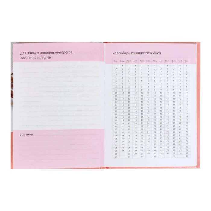 Записная книжка для женщины А6, 80 листов "Стиль жизни", твёрдая