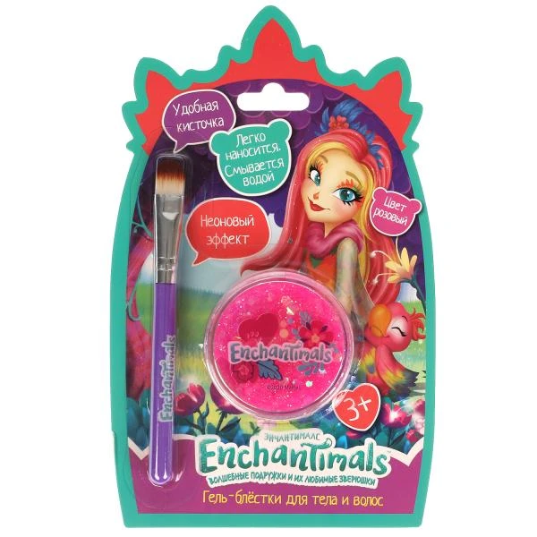 Косметика для девочек ЭНЧЕНТИМАЛС гель-блестки для тела и волос роз, нео, Косметика для девочек ЭНЧЕНТИМАЛС гель-блестки для тела и волос роз, нео,