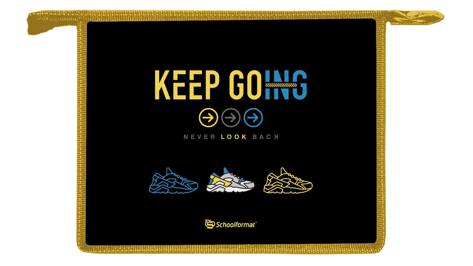 Папка для тетрадей 1 отд. А5 Schoolformat KEEP GOING 235х190х50 молния комбин.