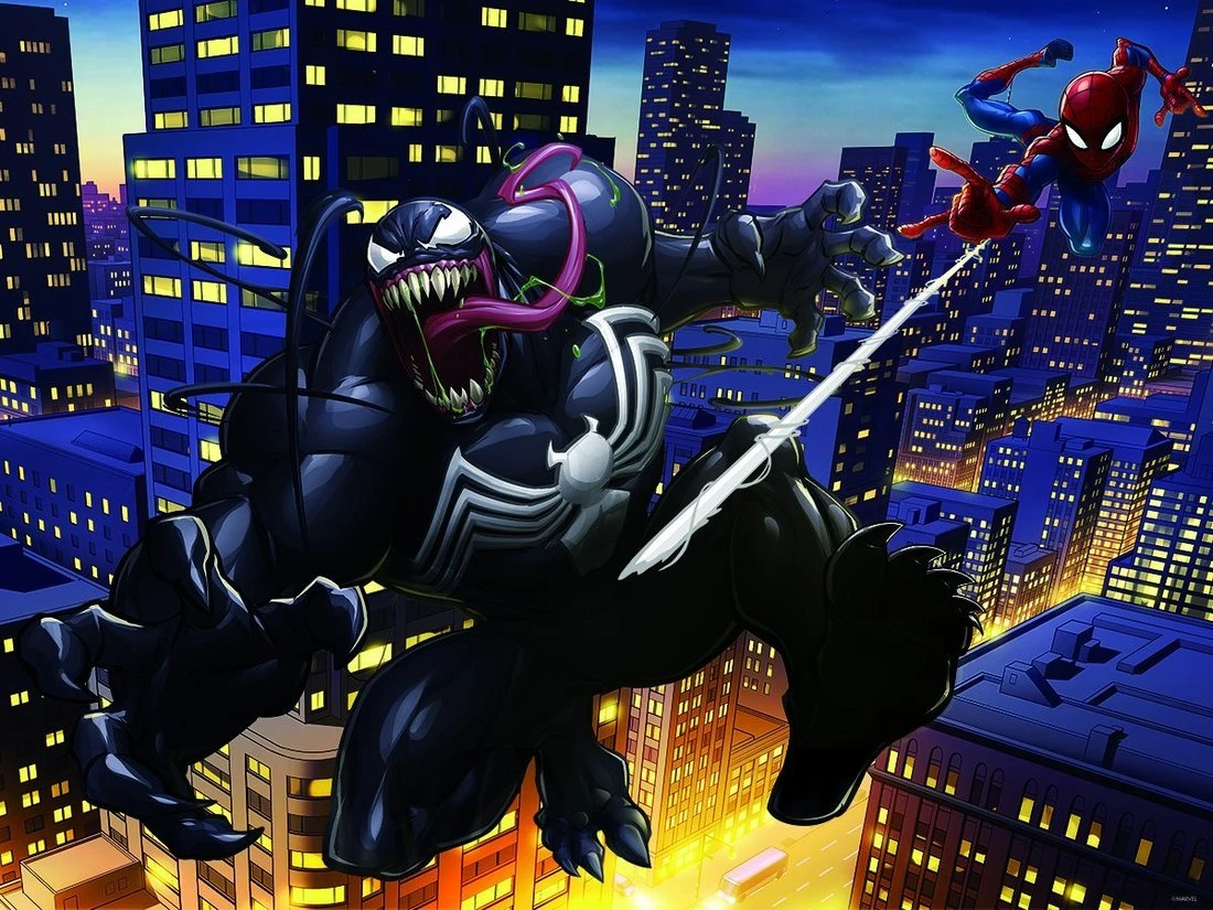 Пазл Super 3D Человек-паук против Венома, 500 деталей