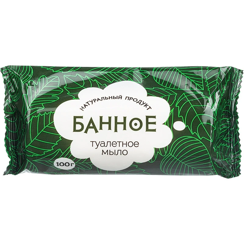 Мыло туалетное твёрдое  Банное  100 гр. РМЗ штр.  4650060871735