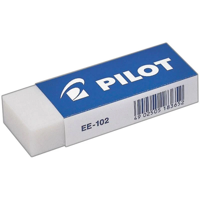 Ластик "Pilot", прямоугольный, винил, картонный футляр, 61*22*12мм: