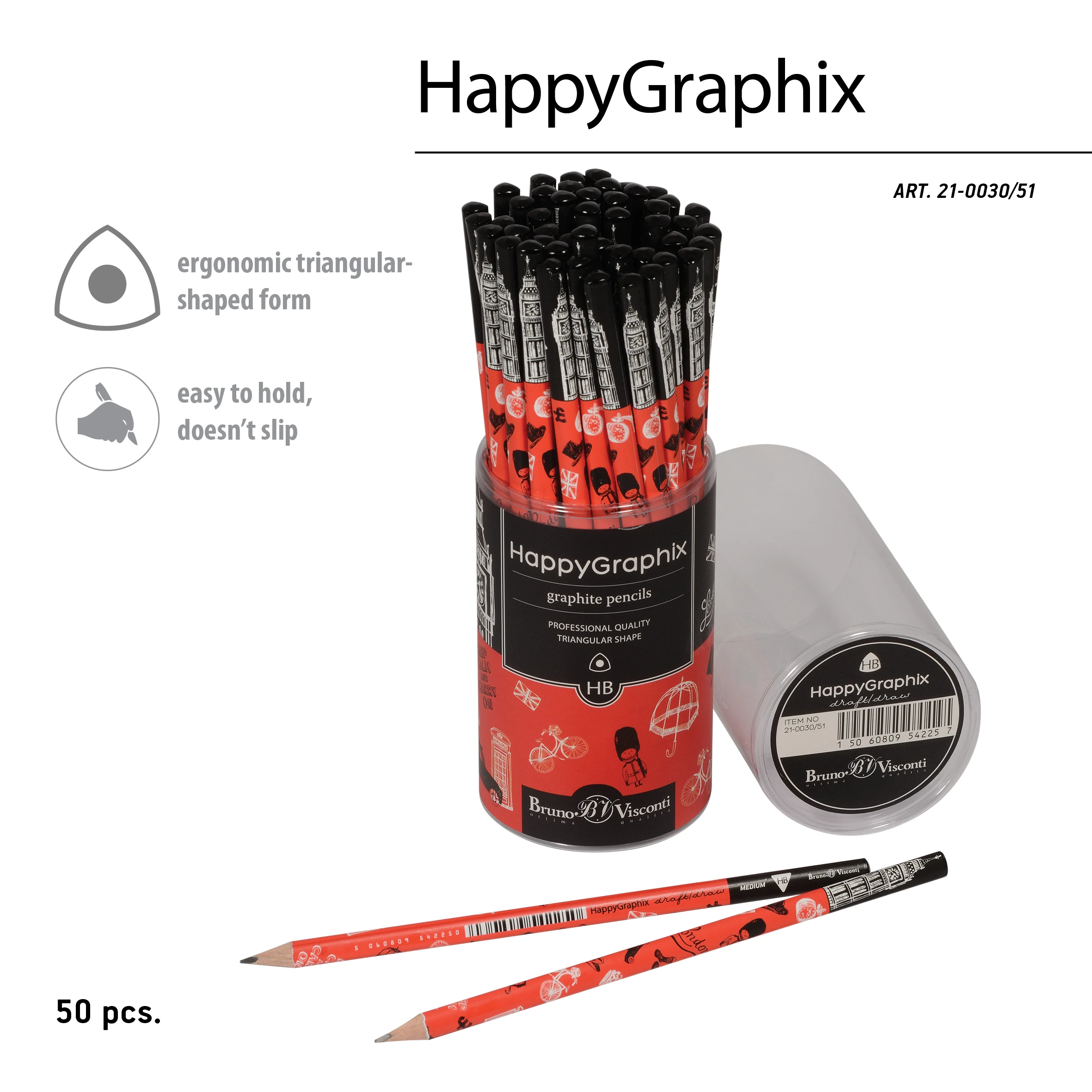 КАРАНДАШ ЧЕРНОГРАФИТОВЫЙ "HappyGraphix. Романтическое путешествие.