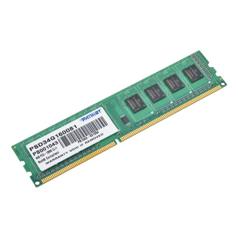 Модуль памяти DDR3 4Gb (pc-12800) 1600MHz Patriot (PSD34G160081)