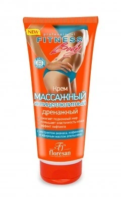 Floresan Fitness body КРЕМ МАССАЖНЫЙ антицеллюлитный дренажный, 200мл. арт.Ф-57