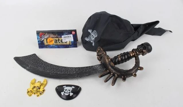 Игровой набор "Пират-4" (повязка на глаз, сабля, подвеска, бандана, в