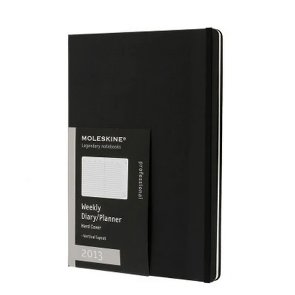 Еженедельник Moleskine Pro Vertical A4, датир.12мес, 160 стр., черный
