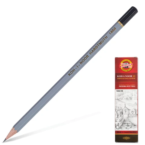 Карандаш чернографитный KOH-I-NOOR, 1 шт., "Gold Star", HB, без