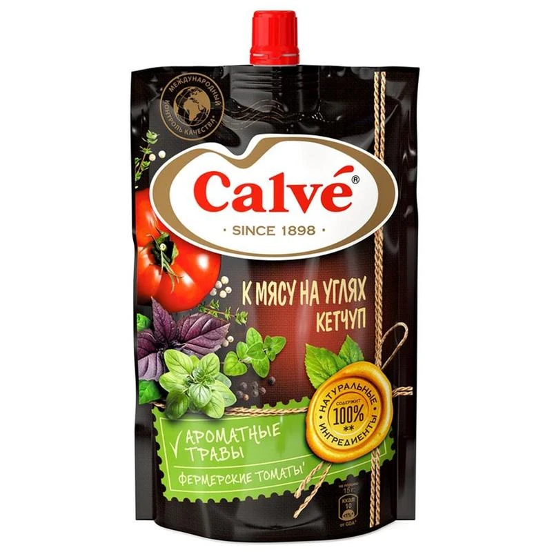 Кетчуп Calve к мясу на углях дой-пак, 350 г