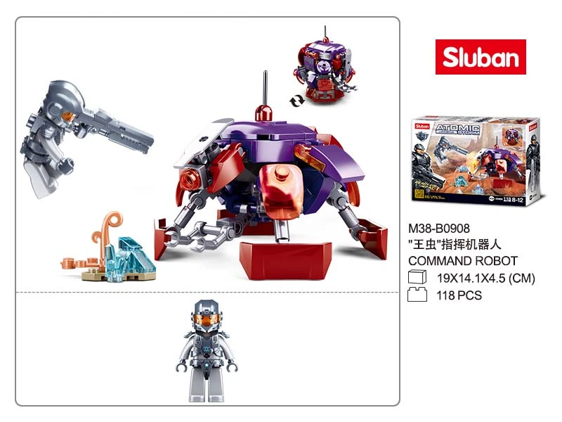 Конструктор пластиковый Sluban Атомная буря. Защитник (118 деталей, 1 фигурка)