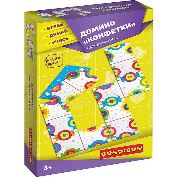Домино "КОНФЕТКИ" - настольная игра BONDIBON Домино "КОНФЕТКИ" - настольная игра BONDIBON
