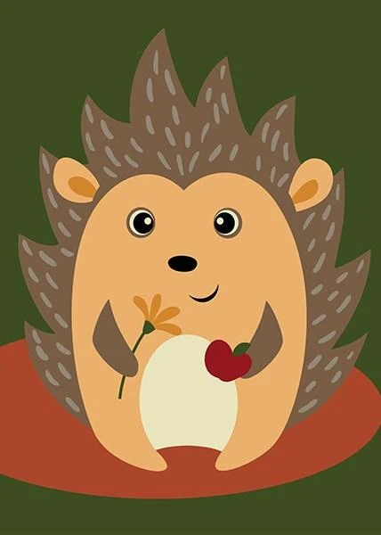 Раскраска по номерам Ежик. MINIA40122