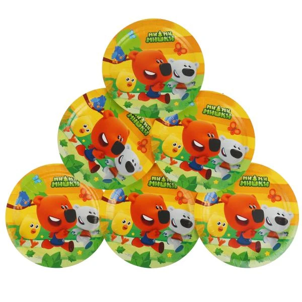 Тарелки бумажные Ми-ми-мишки 6 шт, 23 см, Товары для праздника