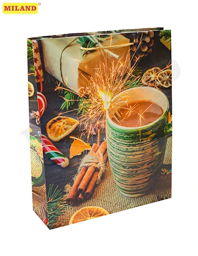 Optima Пакет подарочный с глянцевой ламинацией 26,4x32,7x8 см (L) Праздничная