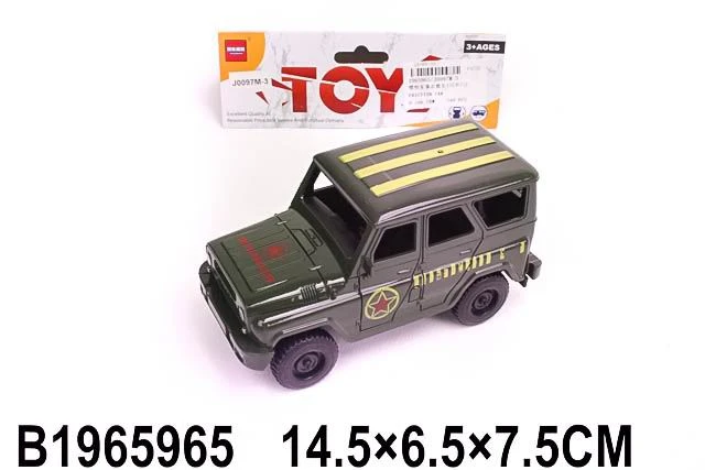 Машинка инерционная (14,5см) "Военный джип" в пак. (Арт. 1965965)