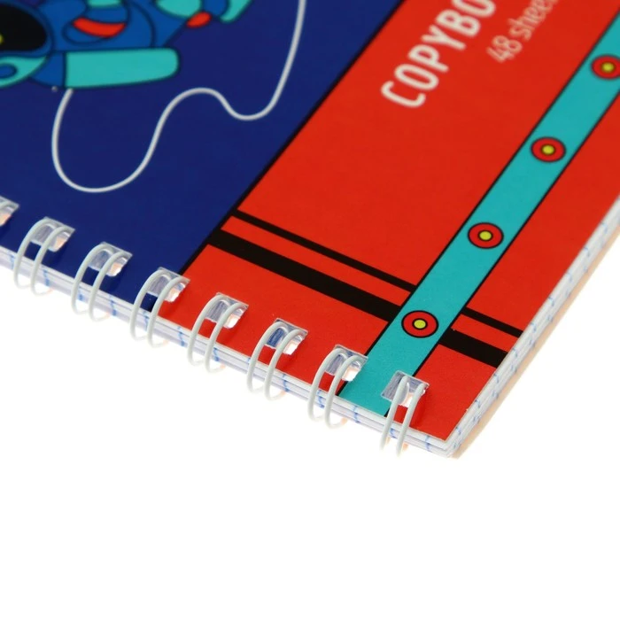 Тетрадь 48 листов в клетку на гребне "Весело живём", обложка