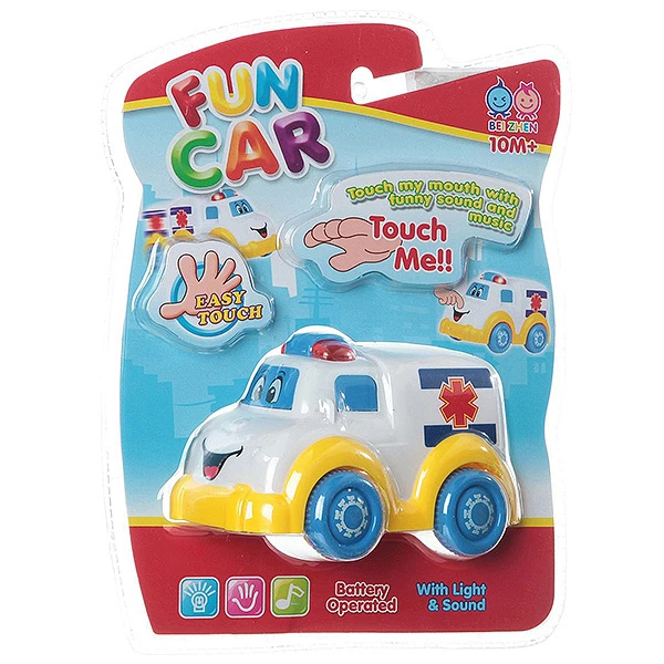 Пласт. маш на бат., мульт., скорая помощь, Fun Truck, CRD 21,5х27,5 см. Пласт. маш на бат., мульт., скорая помощь, Fun Truck, CRD 21,5х27,5 см.