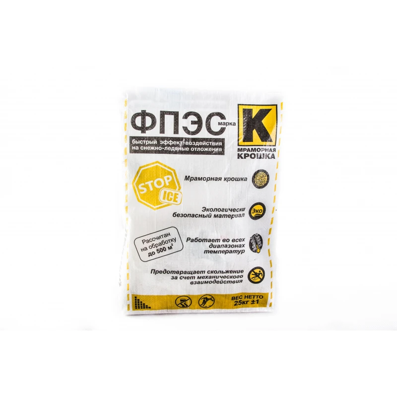 Реагент противогололедный Мраморная крошка ФПЭС марка К 25кг
