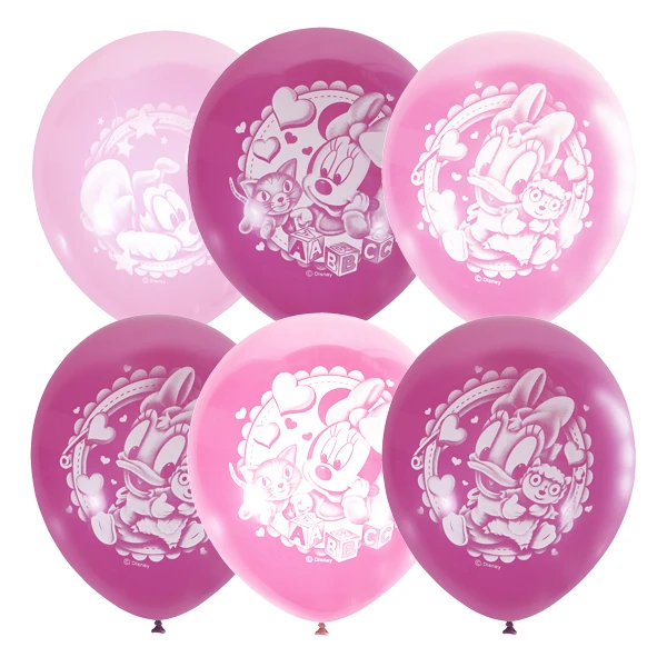 12"/30см Пастель+Декоратор (растр) 2 ст. рис Дисней Малышка 25шт