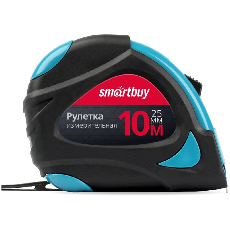 Рулетка измерительная Smartbuy, 10м*19мм, прорезиненный корпус, 2 фиксатора,