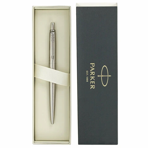 Ручка шариковая PARKER "Jotter Core Stainless Steel CT", пакет, 880892