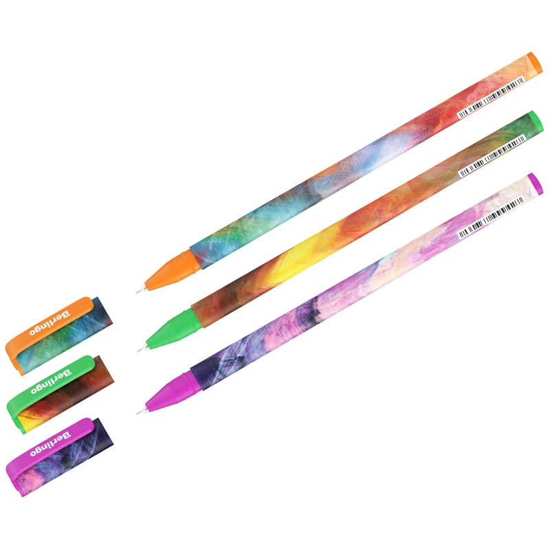 Ручка шариковая Berlingo "Collision" синяя, 0,7мм, грип, рисунок на