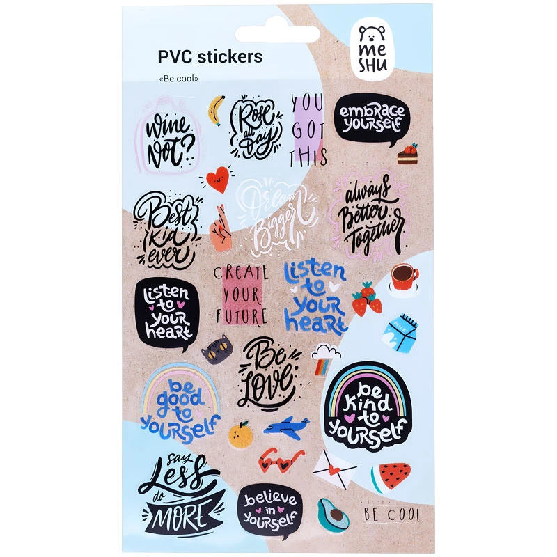 Наклейки ПВХ MESHU "Be cool" Наклейки ПВХ MESHU "Be cool"